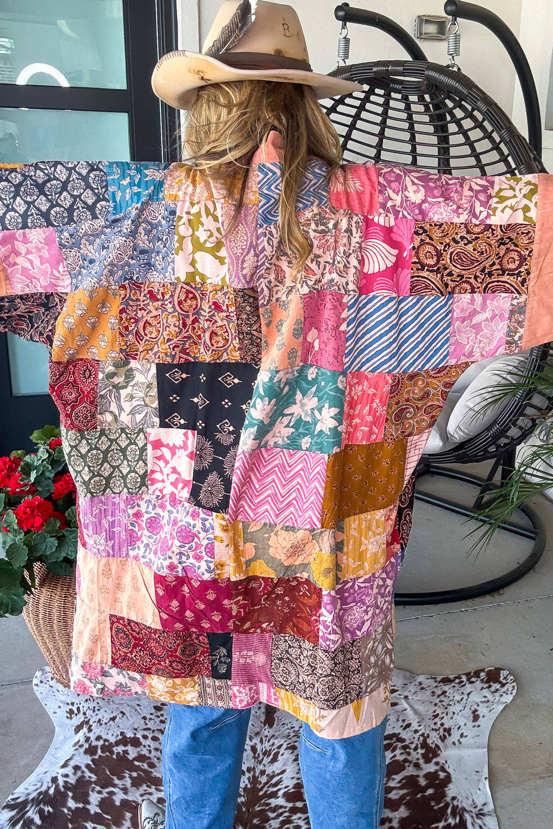 The Nepal Oversized Kimono - 100% Cotton - Peach