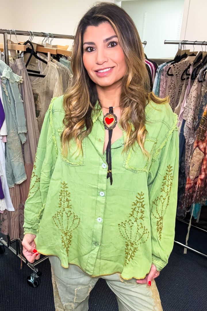 Ray of Sunshine Top - Green