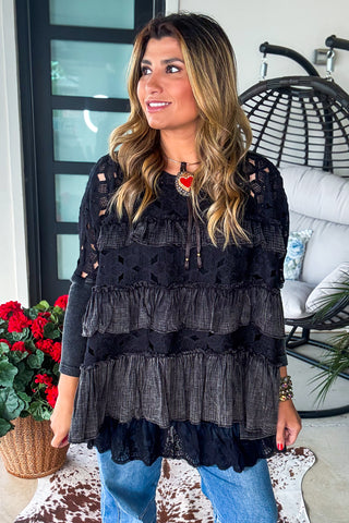 Sunlit Blossom Crochet Top - Beige (Top Part Only - dress sold separately)
