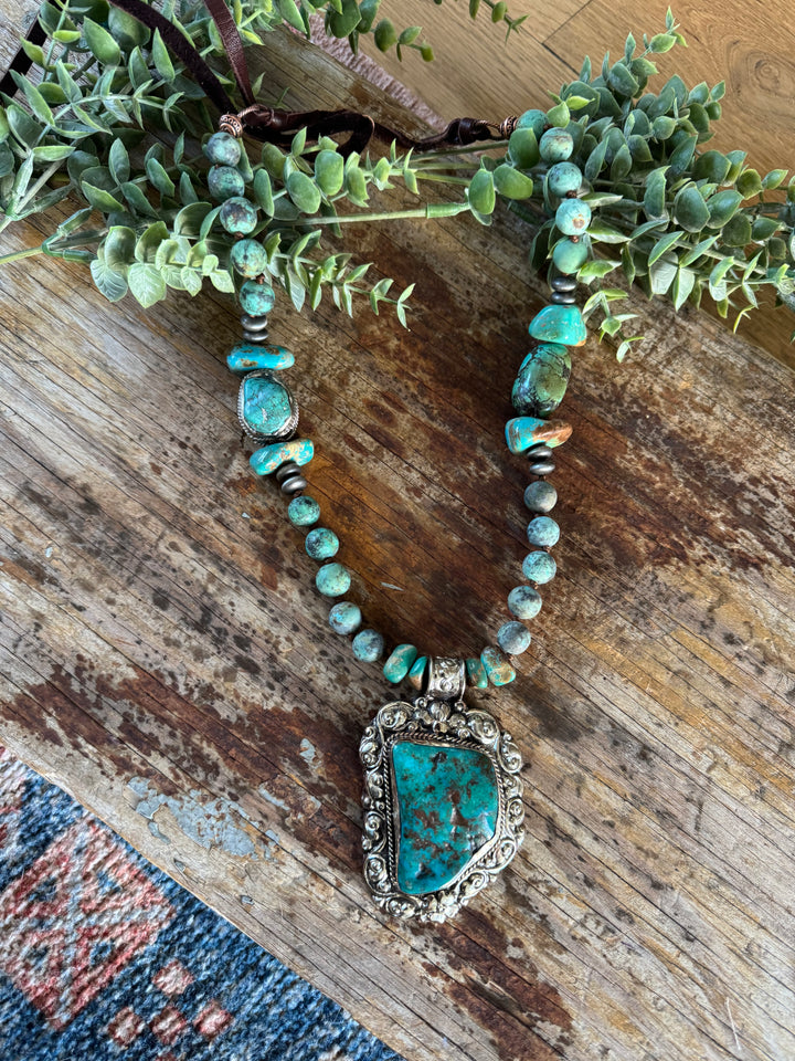 Handmade in Texas - One of a Kind Authentic Turquoise Necklace