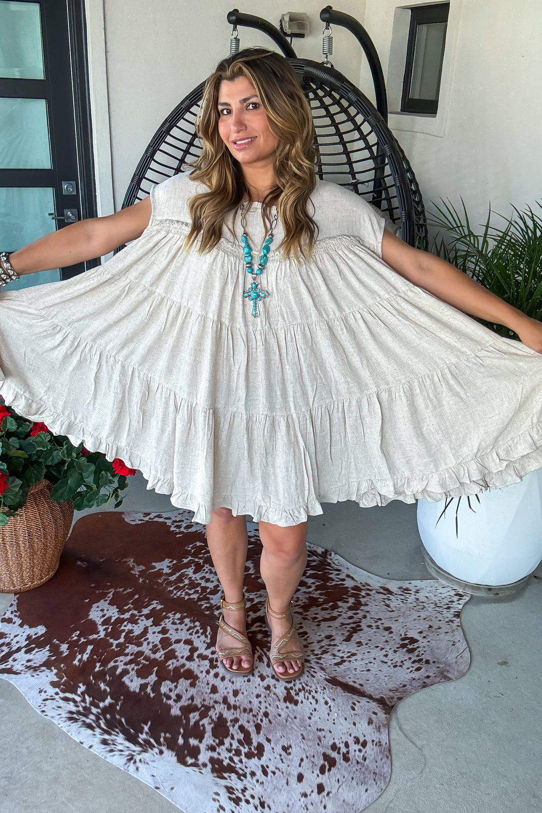 Juniper Grace Oversized Tunic/Dress - Oatmeal