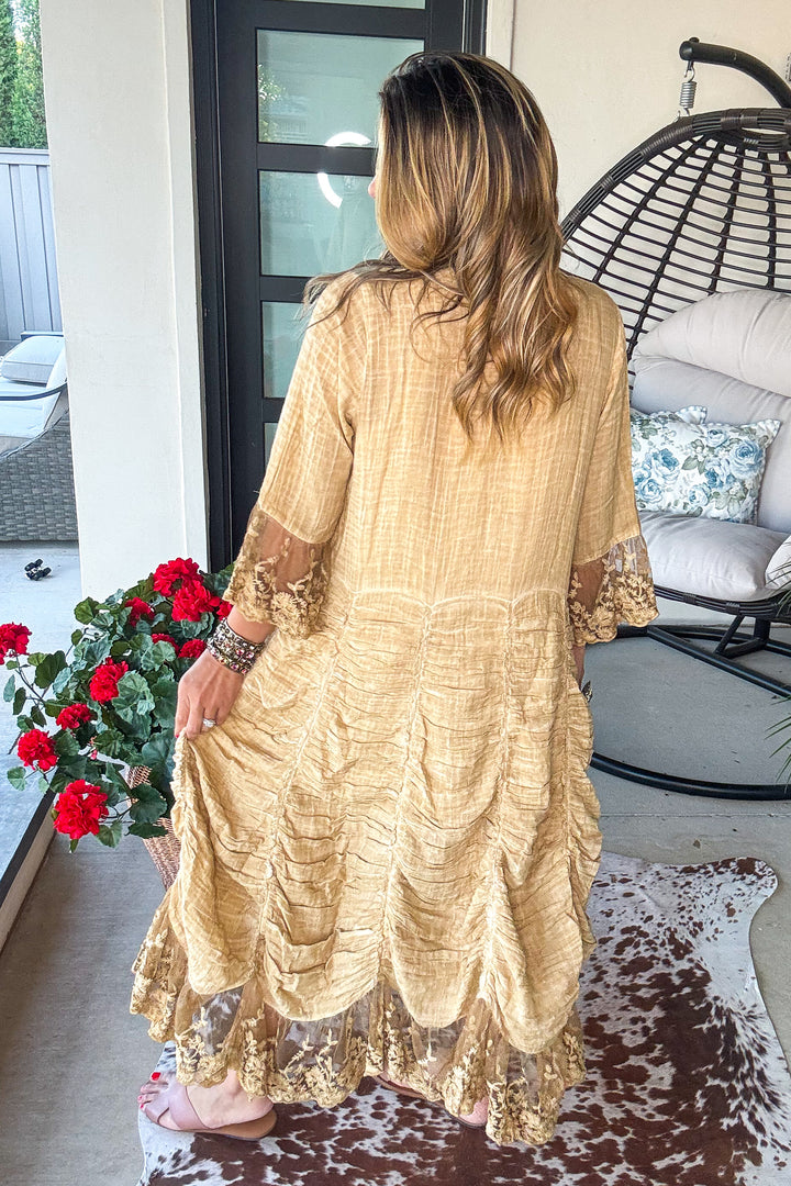 Antique Charm Maxi Duster/Dress - Tea - 100% Cotton