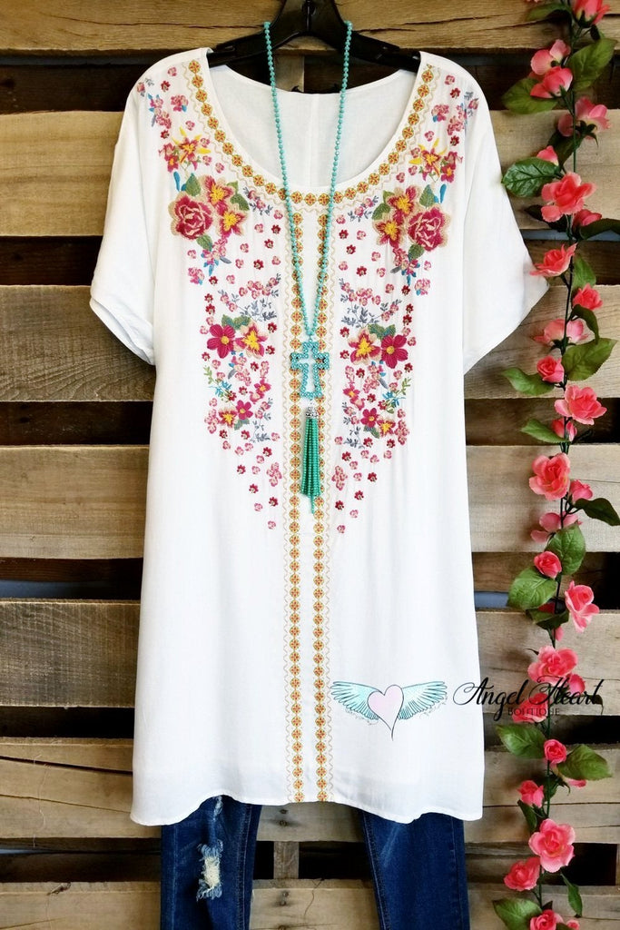 Dreaming Of Tomorrow Tunic - Ivory [product type] - Angel Heart Boutique
