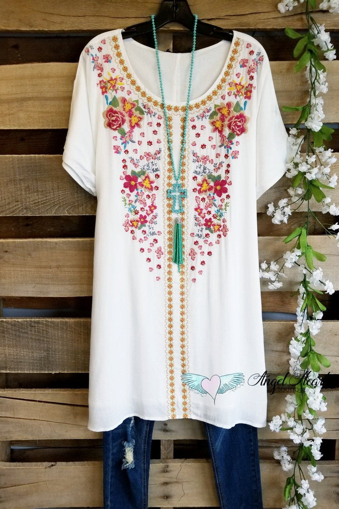 Dreaming Of Tomorrow Tunic - Ivory [product type] - Angel Heart Boutique