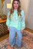 Ruffle Bottom Jeans - Lt. Denim