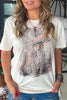 Top Hat Bling Rhinestone Cheetah Shirt - 100% Cotton
