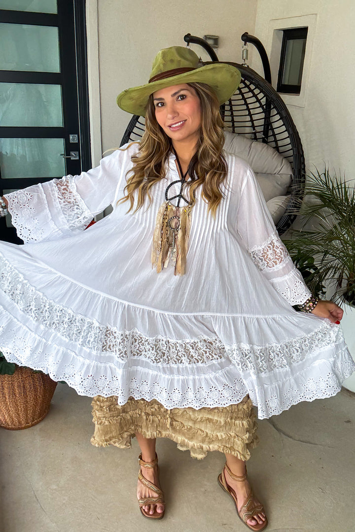 Coastal Canvas Dress - 100% Cotton - Ivory