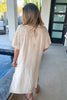 Impressively Attractive Oversized Dress - Made In Italy - 100% Linen