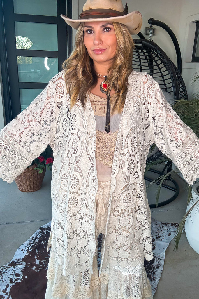 Timeless Grace Lace Duster - 100% COTTON - MADE IN USA