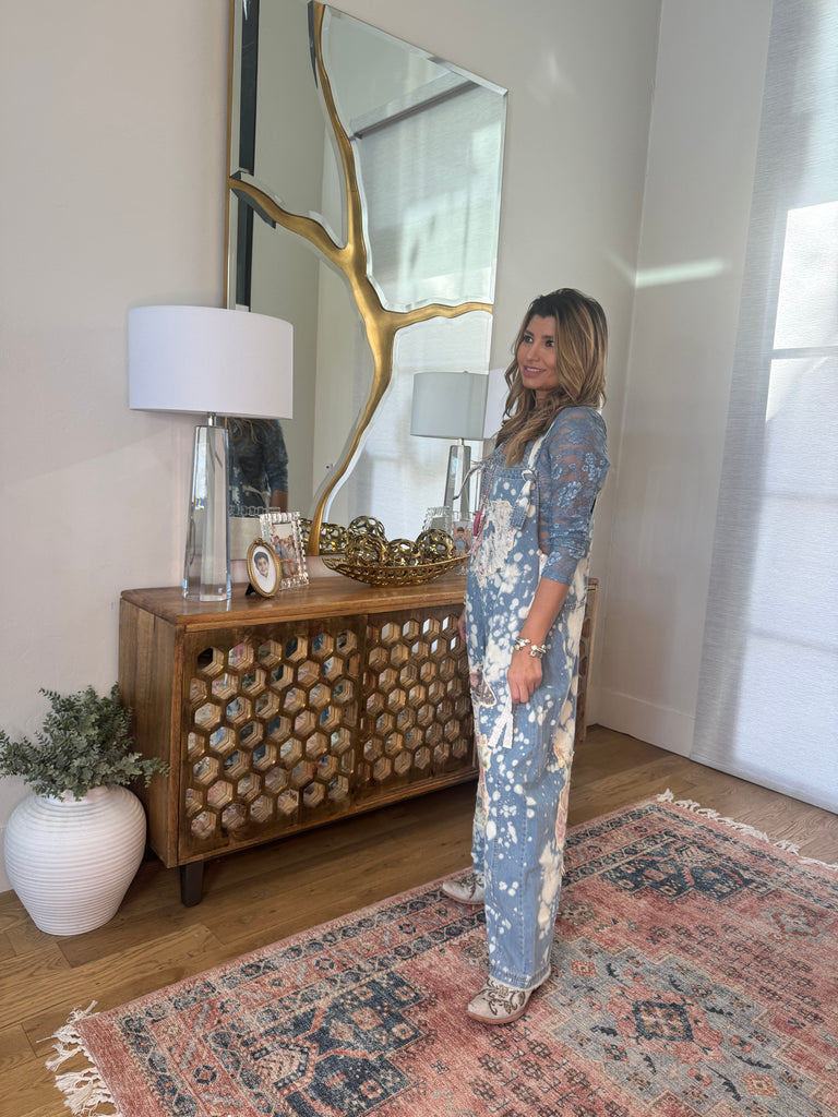 Darling Patchwork Denim Overalls - 100%COTTON