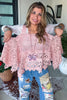 Whispering Details Lace Tank - 100% Cotton - Made in USA - Pink