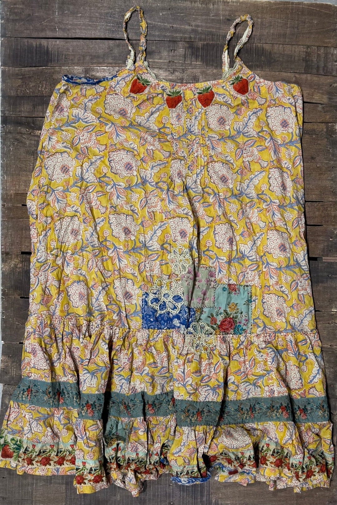 HJG - Sunwashed Bloom Dress - Golden - 100% Cotton