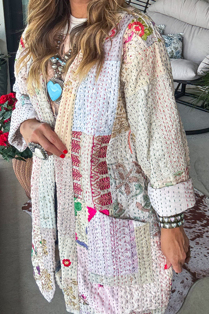 Timeless Spark Kimono - 100% Cotton  Beige