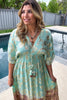 Sunset Paisley Dream Maxi Dress - Mint