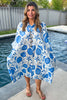 Orchard Coast Maxi Dress - 100% Cotton - Blue