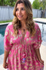 Sunset Paisley Dream Maxi Dress - Pink