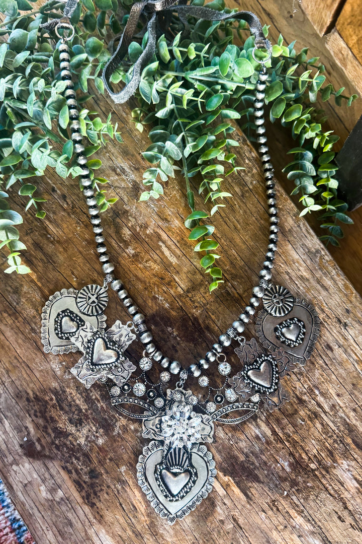 Gypsy Soul Statement Necklace - Silver Plate Overlay