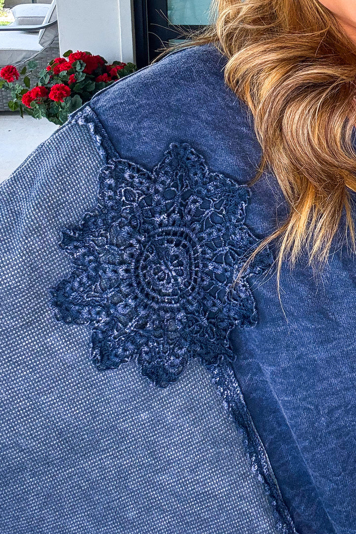 Midnight Tide Top - 100% Cotton - Navy