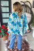Blossom Jubilee Oversized Tunic - Blue 