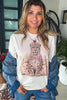 Crowned Royalty Rhinestone Cheeta Shirt - 100% Cotton