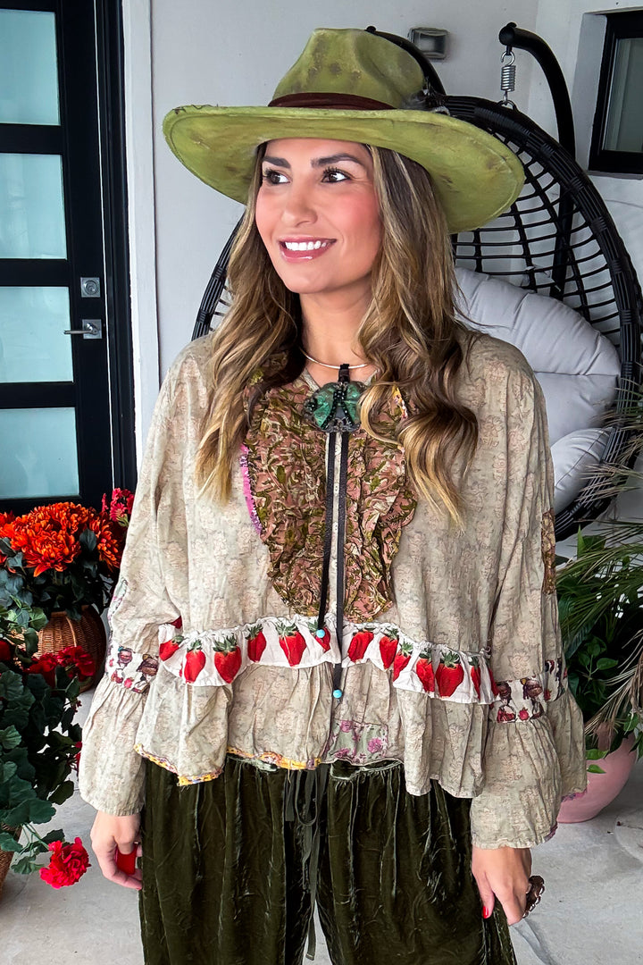 HJG Honey Bloom Top - Moss