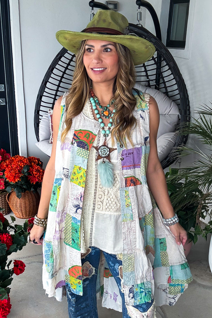 Willow Path Vest - 100% Cotton - Natural