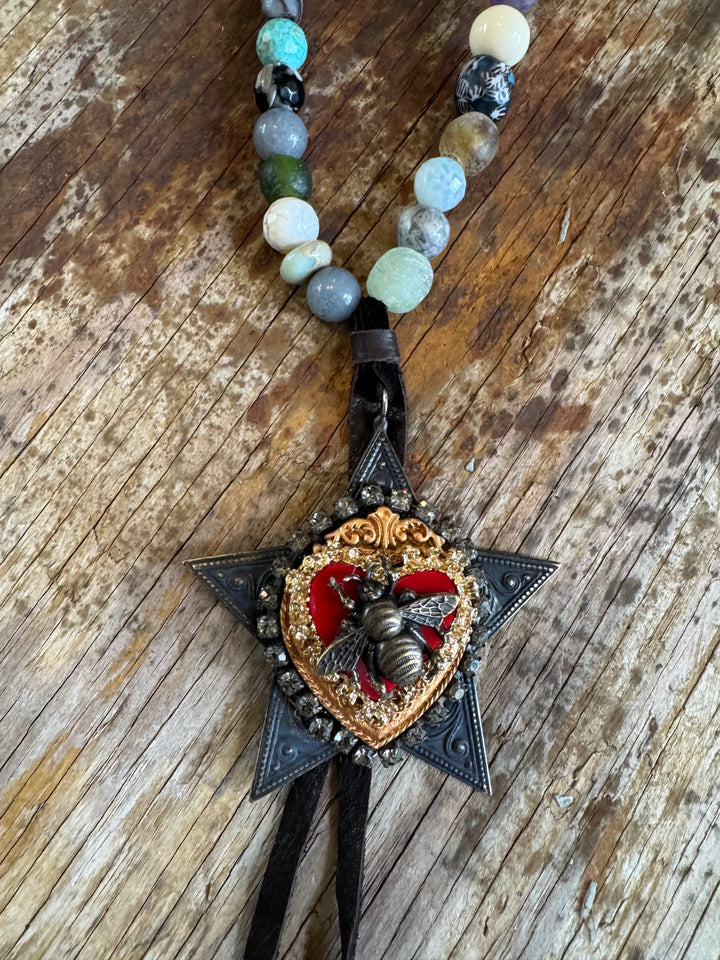 HANDMADE Star Bee Heart Necklace Jaded Gypsy