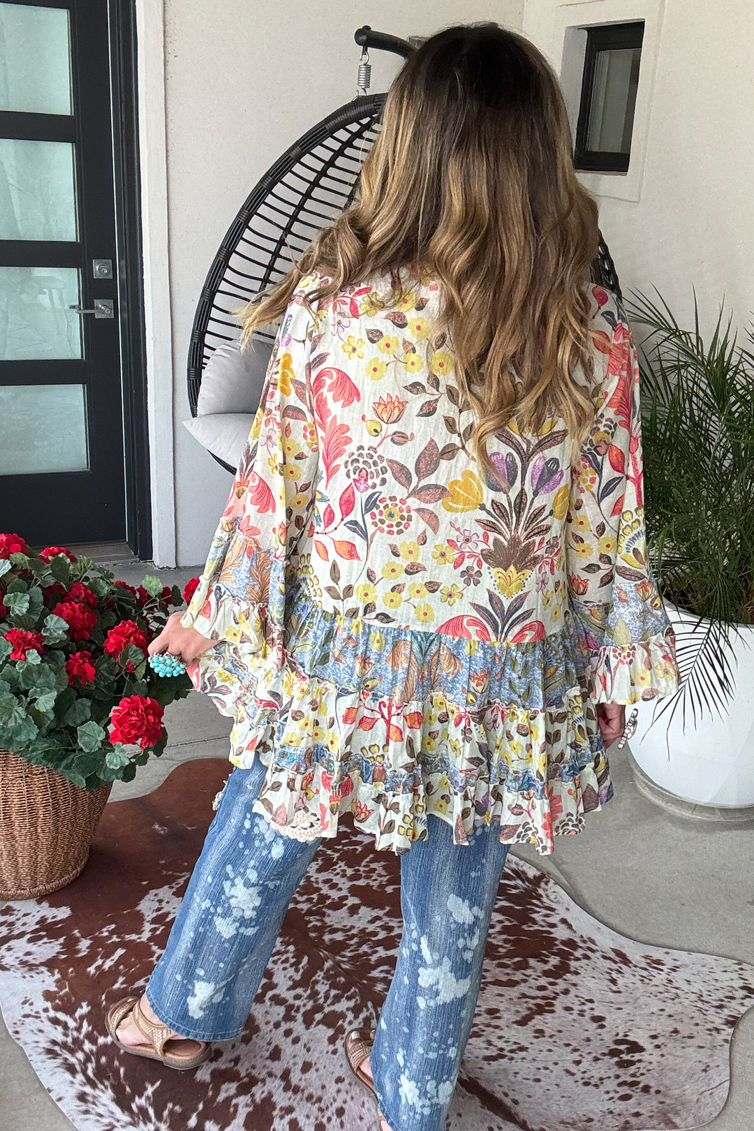 Wild Radiance Tunic - 100% Cotton -Cream