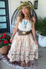 Garden Stroll Elastic Waist Skirt - 100% Cotton