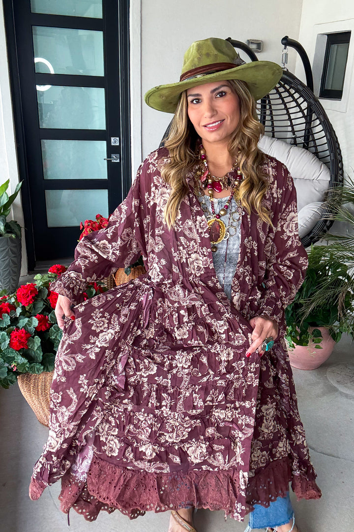 Whispering Blooms Duster - 100% Cotton