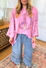 Frayed And Ruffled Denim Capris - Washed Denim