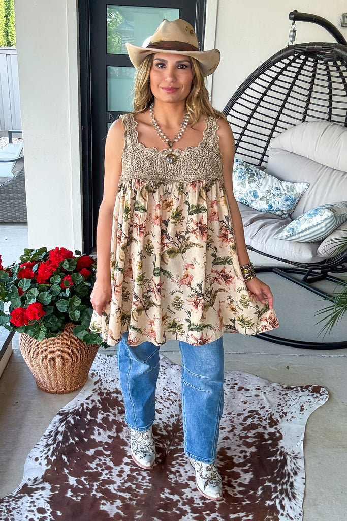 Antique Memory Tank Dress - 100% Cotton