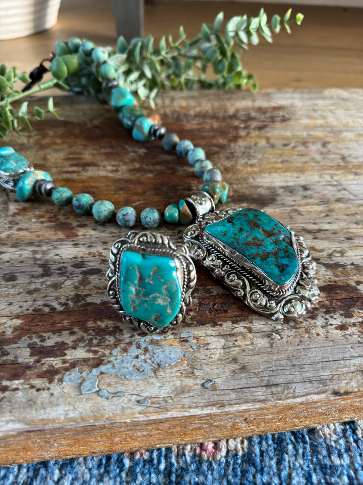 One of a Kind Turquoise Ring - Made in Texas