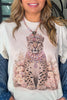 Crowned Royalty Rhinestone Cheeta Shirt - 100% Cotton