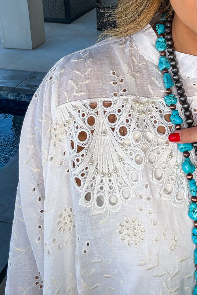 Faithful Beauty Beach Cover Up/Dress - 100% Cotton - Ivory