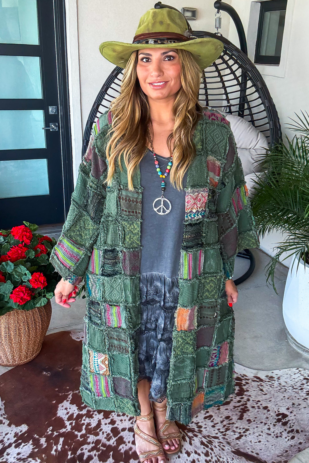 Patchwork of Many Colors Duster - 100% Cotton