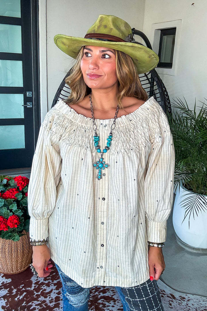 Blue Ridge Vintage Tunic - 100% Cotton - Natural