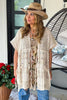 Starlit Sand Tie Front Cardigan - 100% Cotton - Natural