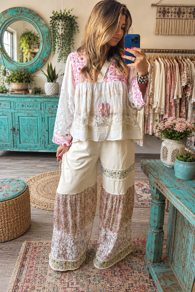 Canyon Echo Elastic Waist Oversized Pants - 100% Cotton