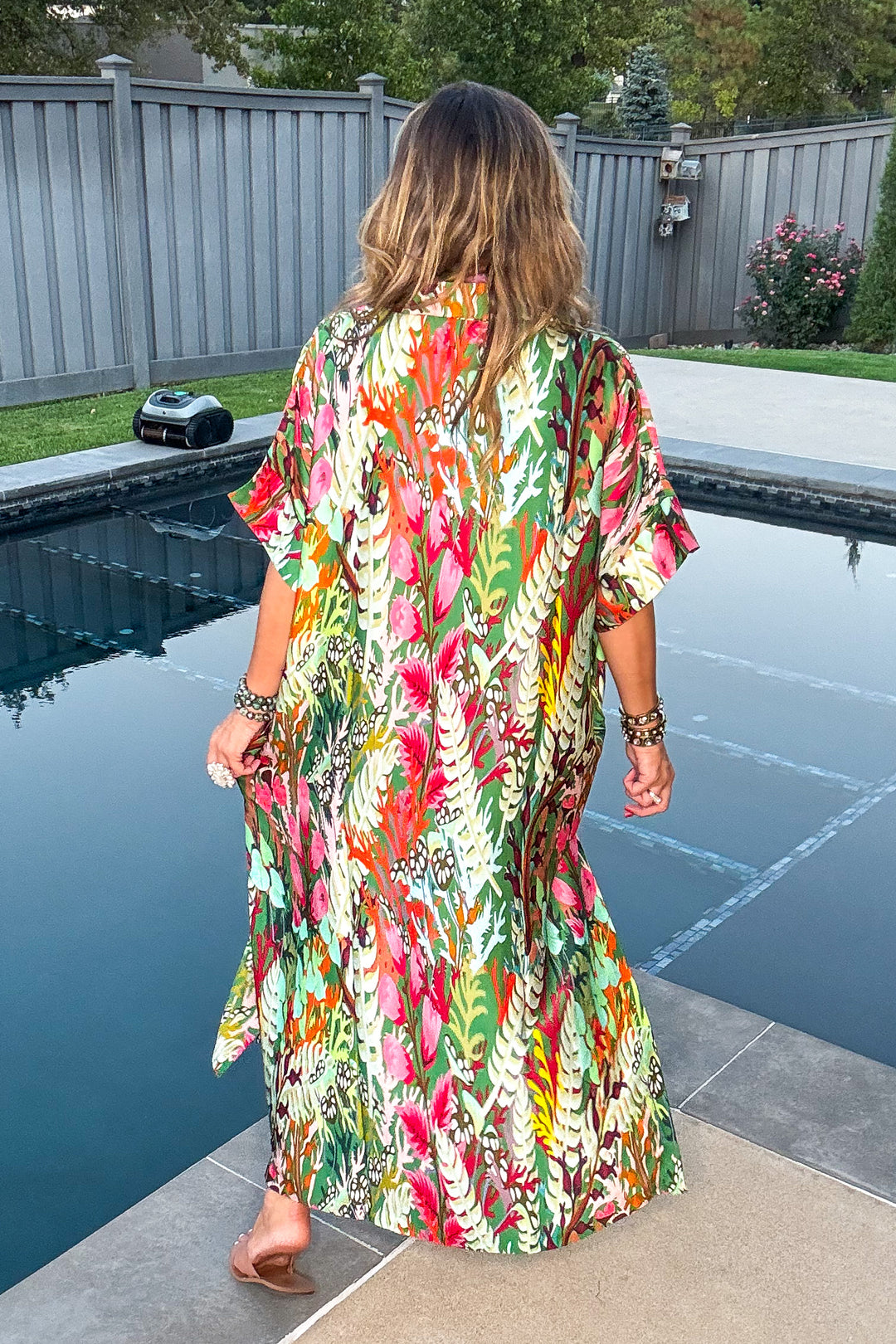Satin Down Dress - Multi Mix