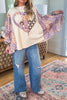Shabby Affection Oversized Loose Fit Peace Heart Top - 100% Cotton
