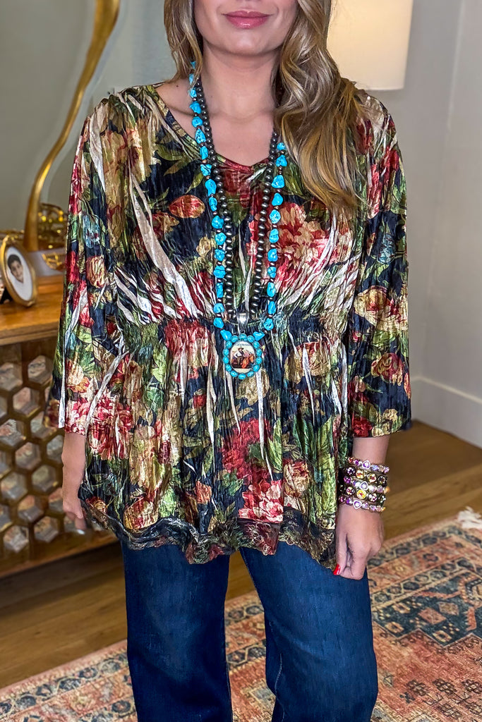 Velvet Garden Boho Tunic Top