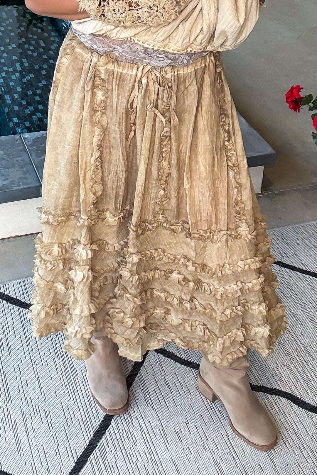 Serene Sands Skirt - Sheer - 100% Cotton