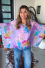 Confetti Glow Silk Top - Purple - Made in Italy