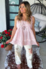 Pink Lace Sunset Tank - 100% Cotton - Pink