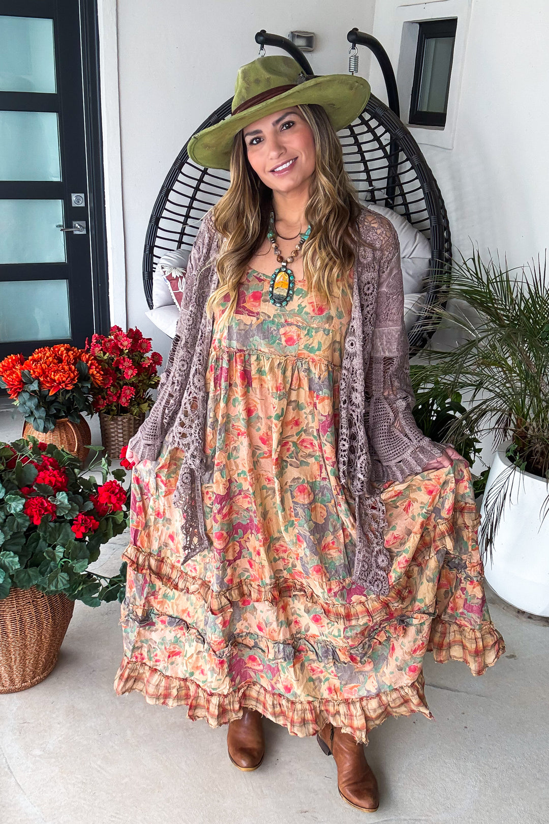 Falling Petals Dress - 100% Cotton