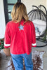 Homegrown Freedom Oversized Top - 100% Cotton - Red