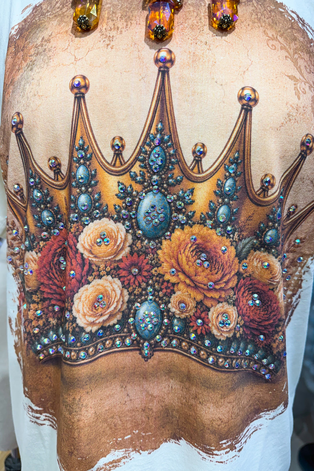 Crown Jewels Rhinestone Tee - 100% Cotton