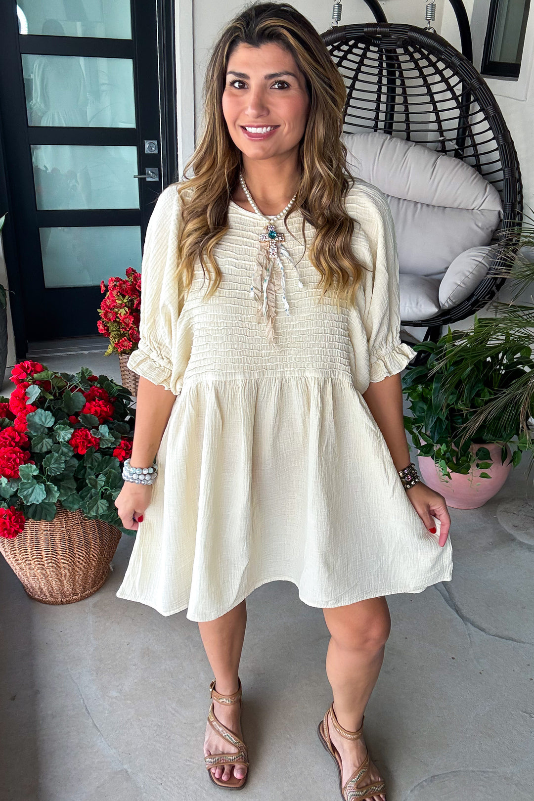 The Softest Dress Ever - 100% Cotton - Natural