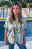 Wildflower Wings Oversized Top - 100% Cotton - Denim